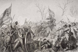 Verovering van de Geconfedereerde vlag bij de Slag om Murfreesboro in 1862